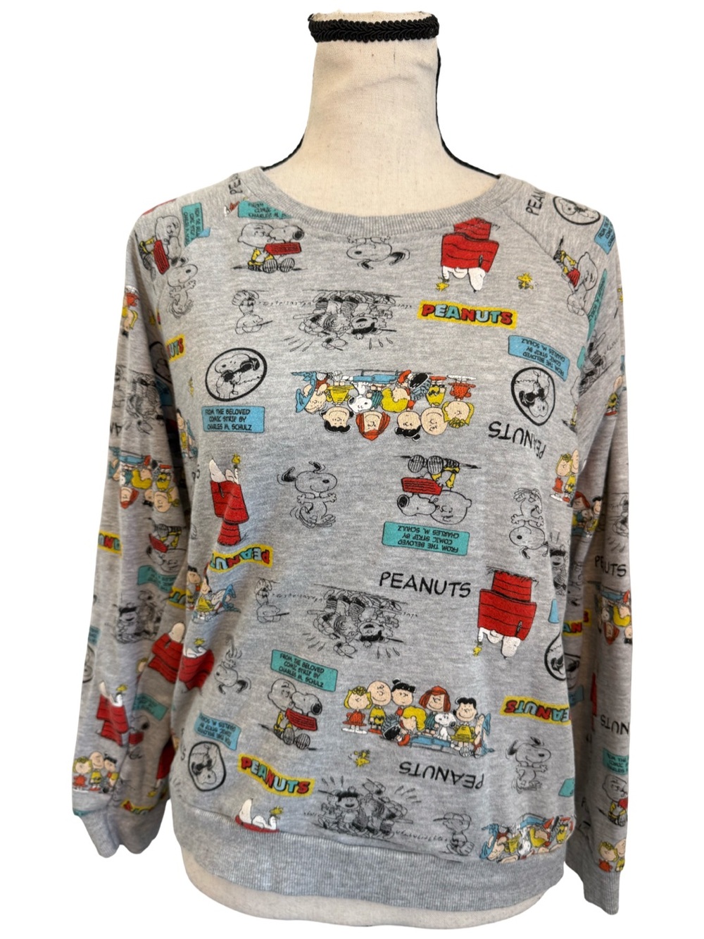 Peanuts Snoopy Lucy Charlie Brown Graphic Sweatshirt Crewneck Women’s Small